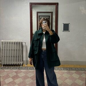 Forest Green Manteco Wool Coat from H&M